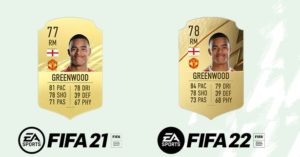 Mason Greenwood's FIFA 22 Stat Upgrade